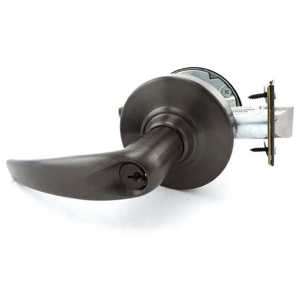 Schlage Commercial Storeroom Athens Lever C Keyway, 2-3/4" Deadlatch, ANSI Strike Oil Rubbed Bronze ALX80PATH613 - main